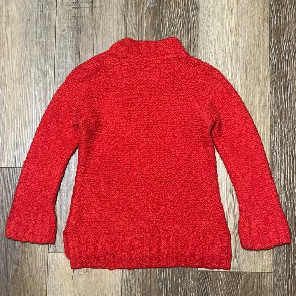 Crewcuts J Crew Girls Chunky Sweater Dress Sz 6/7 Red Alpaca Wool Blend Holiday - Picture 4 of 7